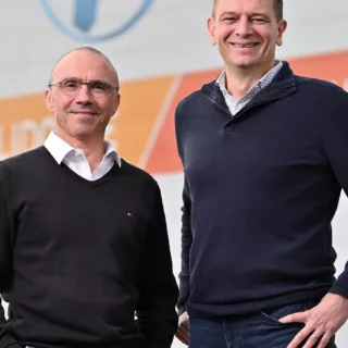 Portrait Pierre Turquand Sidney Ouvrard dirigeants entreprise TURQUAND plomberie chauffage climatisation domotique electricite