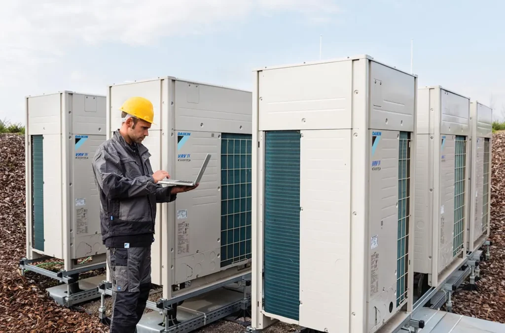 intervention frigoriste chantier travaux groupe froid ventilation daikin