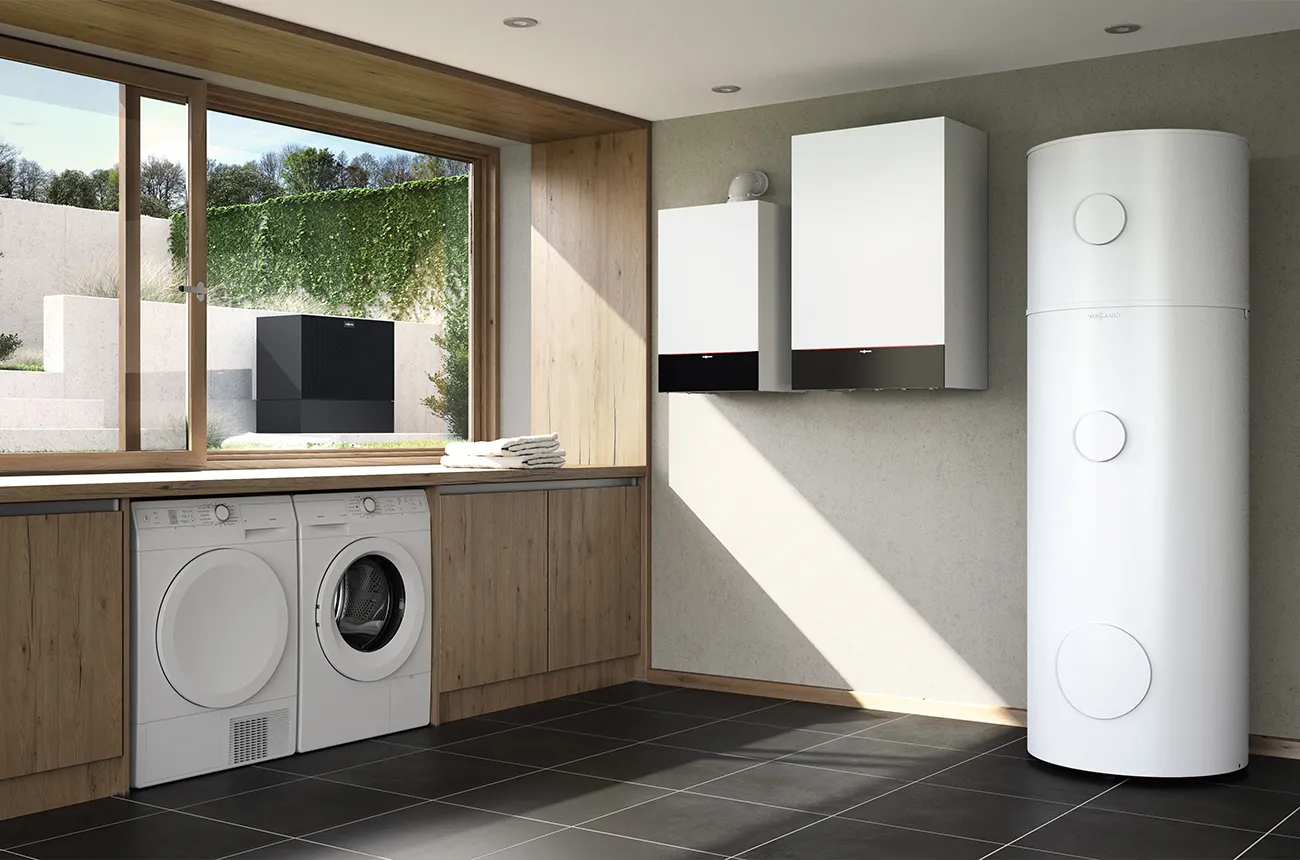 pompe chaleur PAC hybride Viessmann Vitocal 250 Vitocell Modular