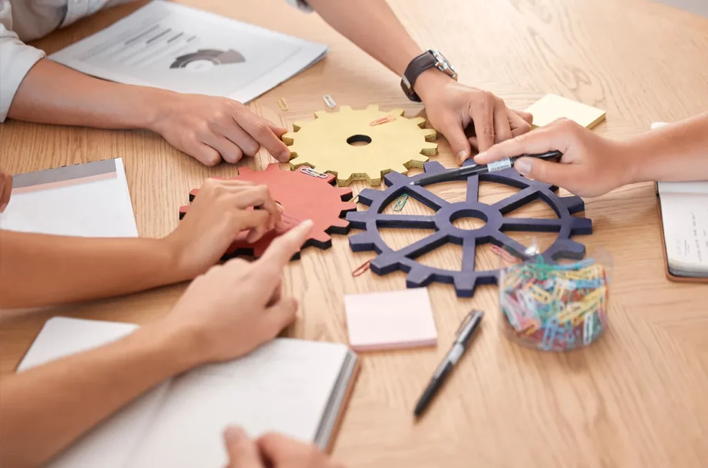 travail equipe collaboration projet commun entreprise